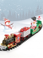 Поезд на елку Snowy Express с железной дорогой