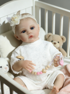 Говорящая силиконовая кукла Реборн девочка Мира, 42 см