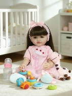 Говорящая силиконовая кукла Реборн девочка Клэр, 55 см