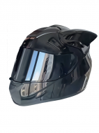 Мотошлем Dragon с драконьими ушками черный, размер L