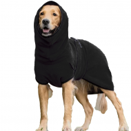 Флисовая попона для выгула собак Nord черная, XL