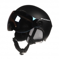 Лыжный шлем с очками Moon black S