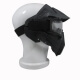 Игровая тактическая маска К2 с козырьком черная