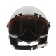 Лыжный шлем с очками Moon white L